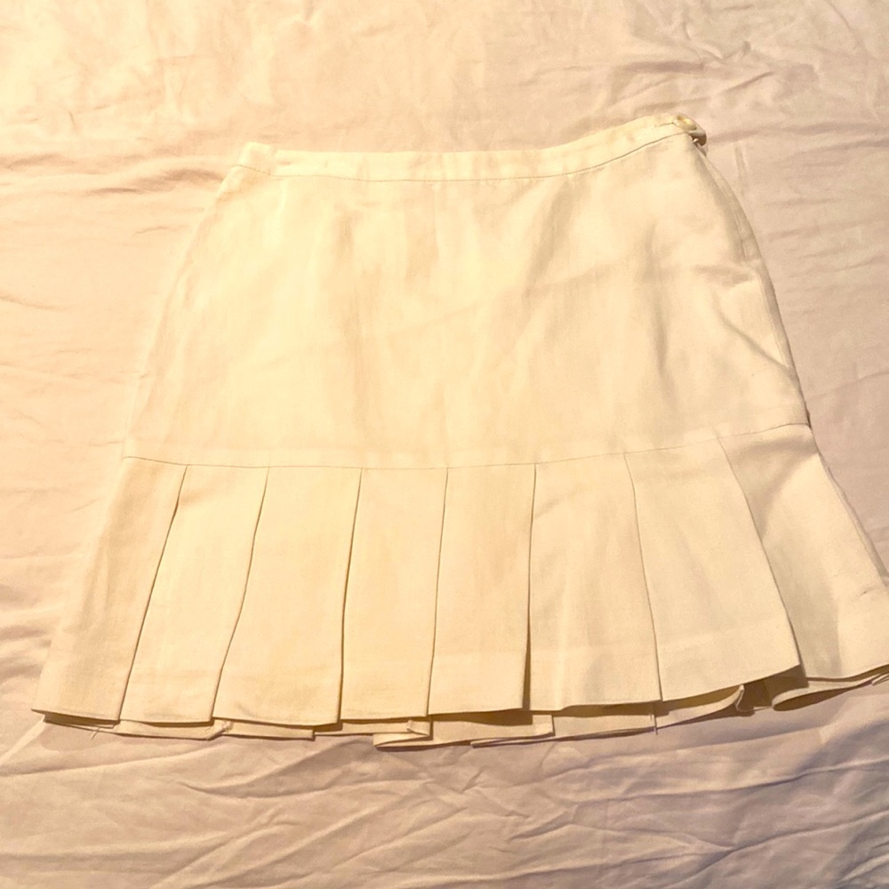 Loft off-white pleated skirt, 2P